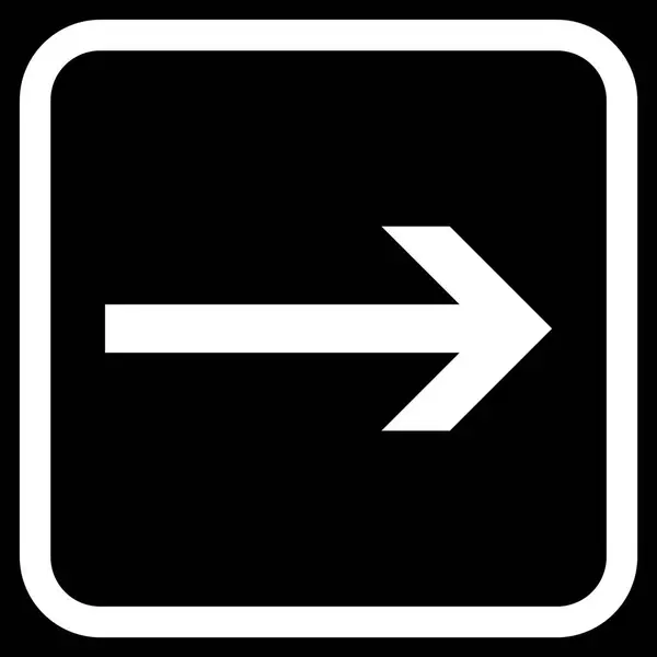 Flecha derecha Vector icono en un marco — Archivo Imágenes Vectoriales