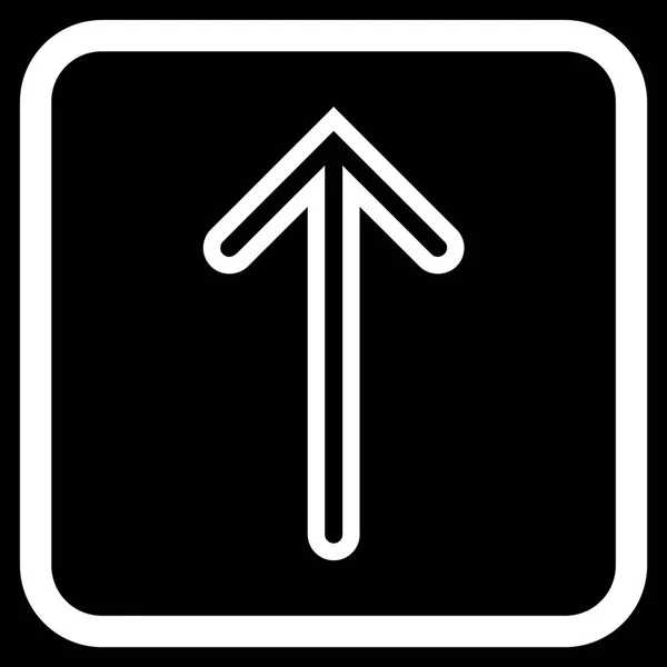 Pfeil nach oben Vektor-Symbol in einem Rahmen — Stockvektor