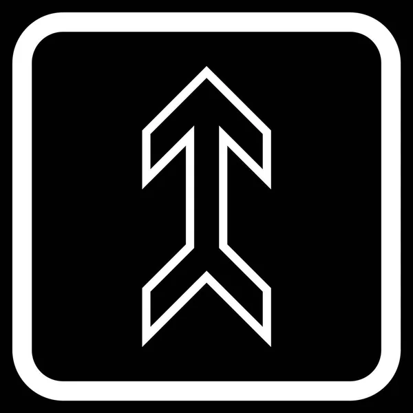 Arrow Up Vector Icon într-un cadru — Vector de stoc