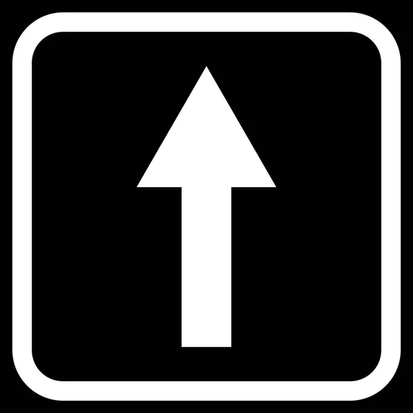 Icono de flecha hacia arriba Vector en un marco — Vector de stock