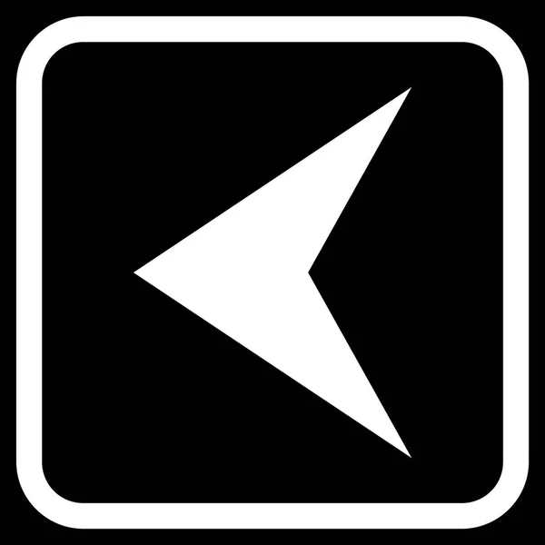Arrowhead Left Vector Icon In a Frame — Stock Vector