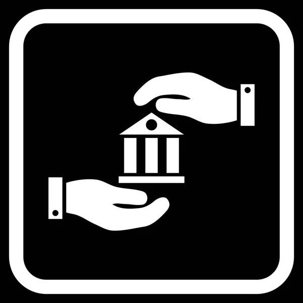 Vector pictogram van de dienst van de Bank In een Frame — Stockvector