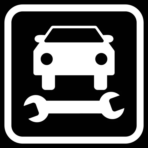 Auto-Reparatur-Vektor-Symbol in einem Rahmen — Stockvektor