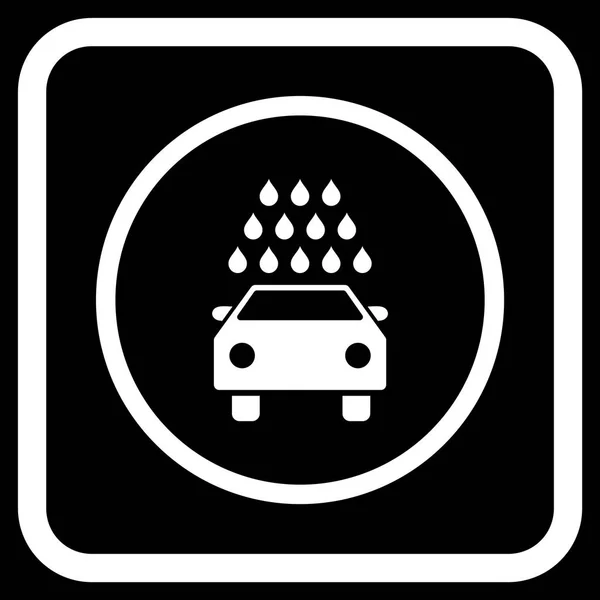 Car Wash Vector Icon In a Frame — Stock Vector