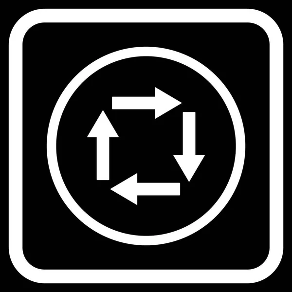 Krążenie Arrows wektor ikona w ramce — Wektor stockowy