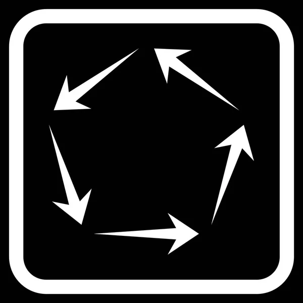 Zirkulationsvektorsymbol in einem Rahmen — Stockvektor