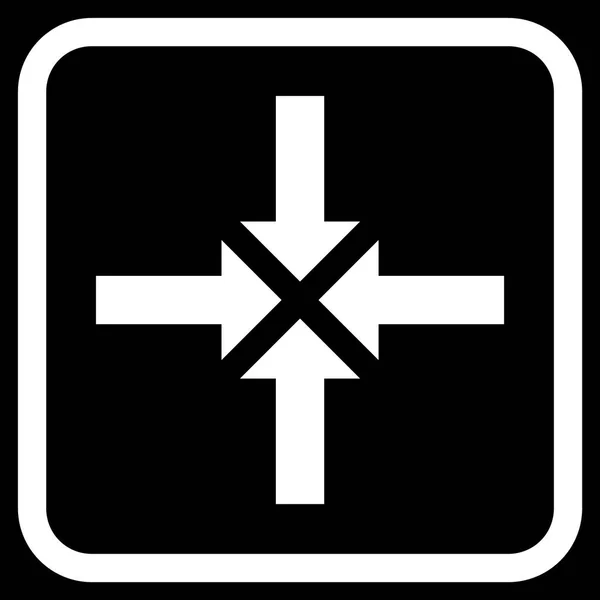 Compress Arrows Vector Icon In a Frame — Stock Vector
