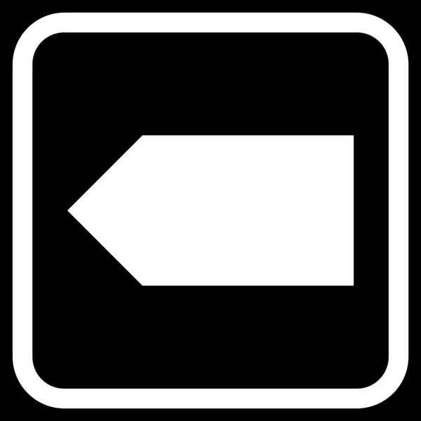 Dirección izquierda Vector icono en un marco — Vector de stock