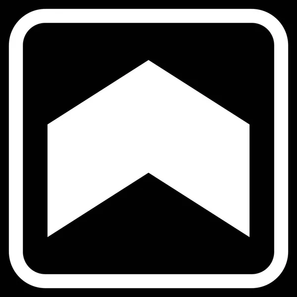 Richtung nach oben Vektor-Symbol in einem Rahmen — Stockvektor