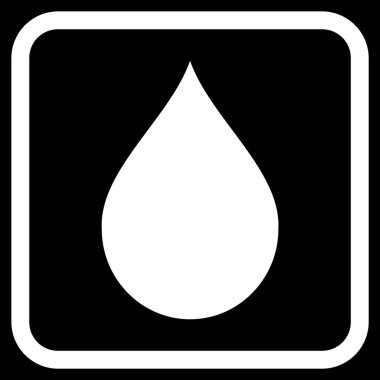 Damla vektör simgesi bir çerçeve içinde