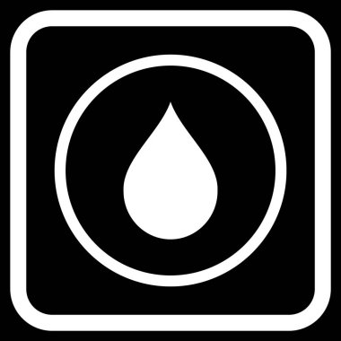 Damla vektör simgesi bir çerçeve içinde