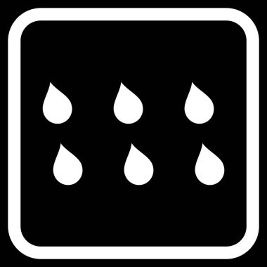 Damla vektör simgesi bir çerçeve içinde
