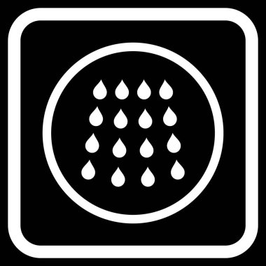 Damla vektör simgesi bir çerçeve içinde