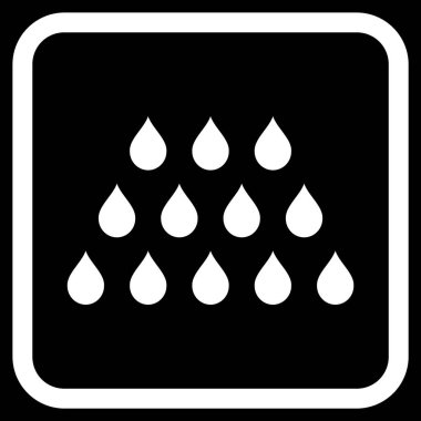 Damla vektör simgesi bir çerçeve içinde