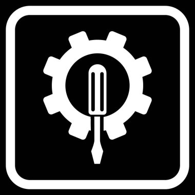 Bir çerçevedeki mühendislik vektör simgesi