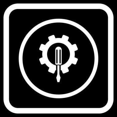 Bir çerçevedeki mühendislik vektör simgesi