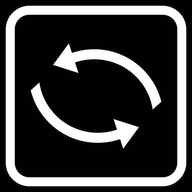 Exchange oklar bir çerçeve içinde simge vektör