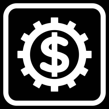 Finans sektöründe vektör simgesi bir çerçeve içinde