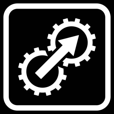 Dişli Tümleştirme vektör simgesi bir çerçeve içinde