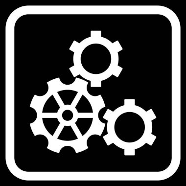 Gears'ı vektör simgesi bir çerçeve içinde
