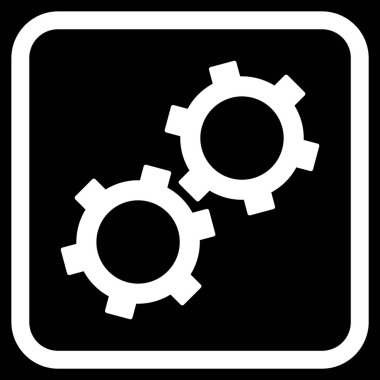 Gears'ı vektör simgesi bir çerçeve içinde