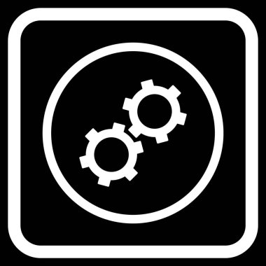 Gears'ı vektör simgesi bir çerçeve içinde