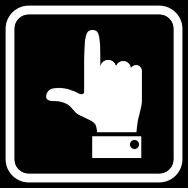 El işaretçisi vektör simgesi bir çerçeve içinde yukarı