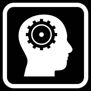 Akıl vektör simgesi bir çerçeve içinde