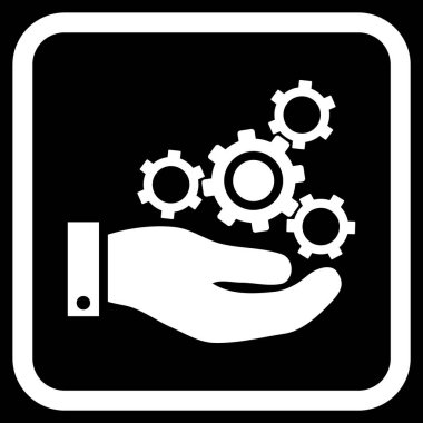 Mekanik Servisi vektör simgesi bir çerçeve içinde