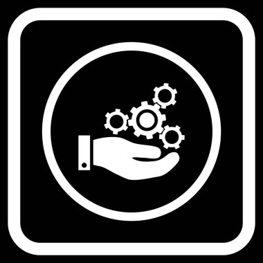 Mekanik Servisi vektör simgesi bir çerçeve içinde