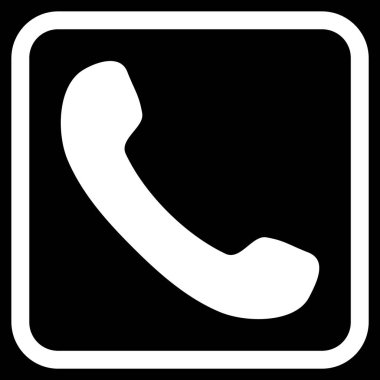 Telefon alıcı vektör simgesi bir çerçeve içinde