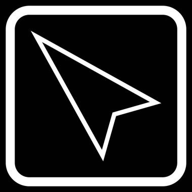 İşaretçi yaptı vektör simgesi bir çerçeve içinde yukarı