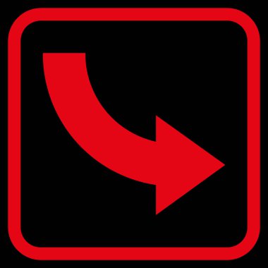 Doğru vektör simgesi bir çerçeve içinde döndürme