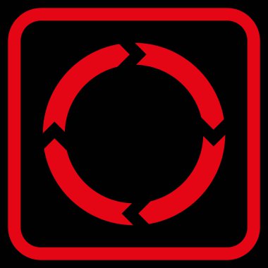 Döndürme vektör simgesi bir çerçeve içinde