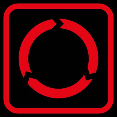 Döndürme vektör simgesi bir çerçeve içinde