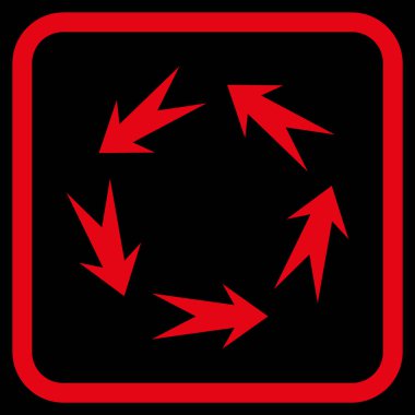 Döndürme vektör simgesi bir çerçeve içinde