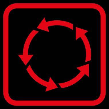 Döndürme vektör simgesi bir çerçeve içinde