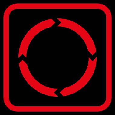 Döndürme vektör simgesi bir çerçeve içinde