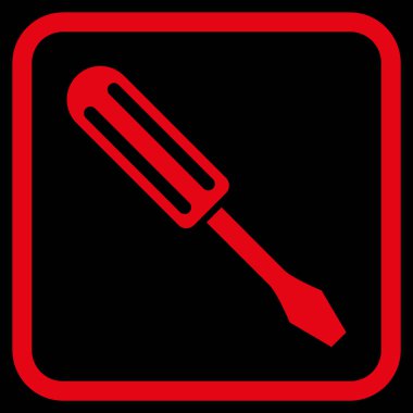 Tornavida vektör simgesi bir çerçeve içinde