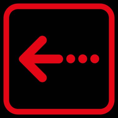 Sol vektör simgesi bir çerçevede göndermek