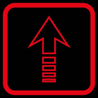 Vektör simgesi bir çerçeve içinde gönder