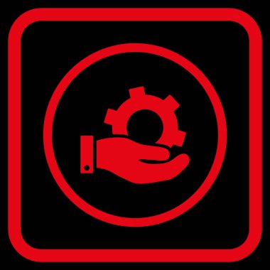 Hizmet vektör simgesi bir çerçeve içinde