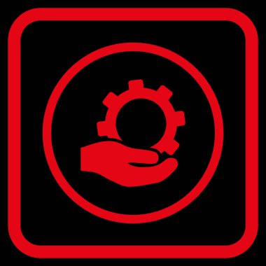 Hizmet vektör simgesi bir çerçeve içinde