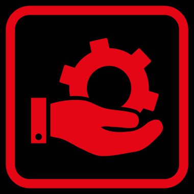 Hizmet vektör simgesi bir çerçeve içinde