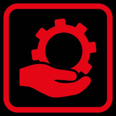 Hizmet vektör simgesi bir çerçeve içinde