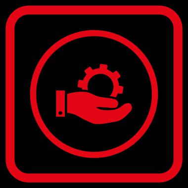 Hizmet vektör simgesi bir çerçeve içinde