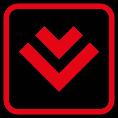 Vektör simgesi bir çerçeve içinde aşağı kaydır