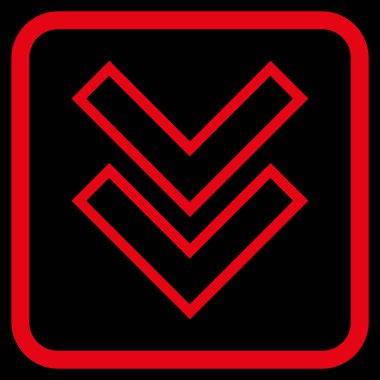 Vektör simgesi bir çerçeve içinde aşağı kaydır