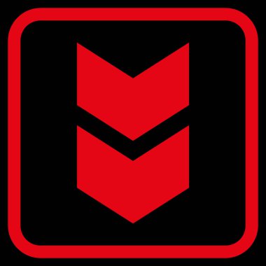 Vektör simgesi bir çerçeve içinde aşağı kaydır