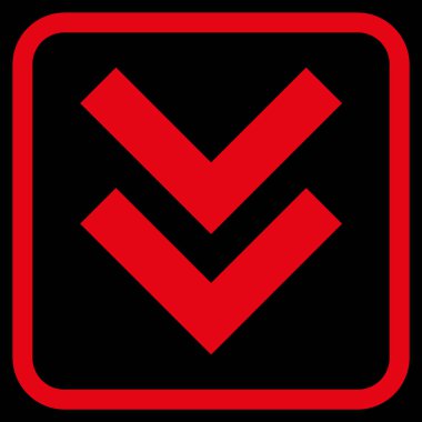 Vektör simgesi bir çerçeve içinde aşağı kaydır